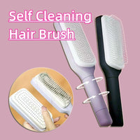 Effortless Hair Care: 4-in-1 Self-Cleaning Rotating Hairbrush
