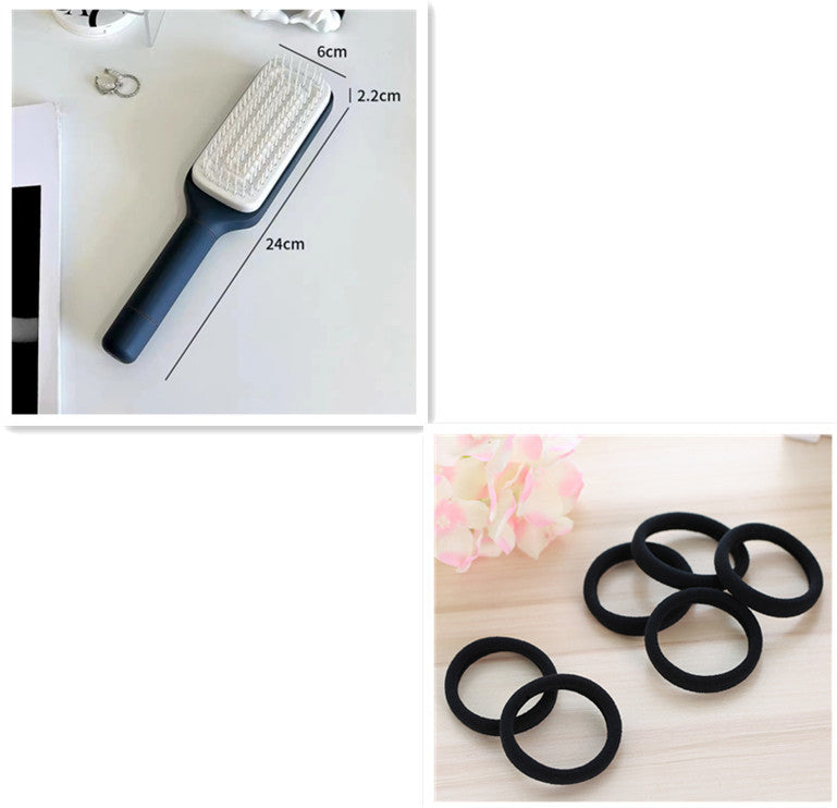 Effortless Hair Care: 4-in-1 Self-Cleaning Rotating Hairbrush