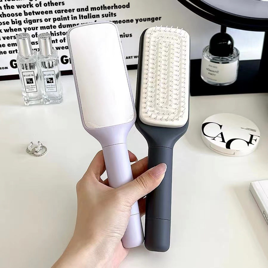Effortless Hair Care: 4-in-1 Self-Cleaning Rotating Hairbrush